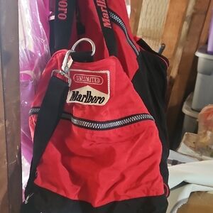 Marlboro Unlimited Red and Black Duffle Bag